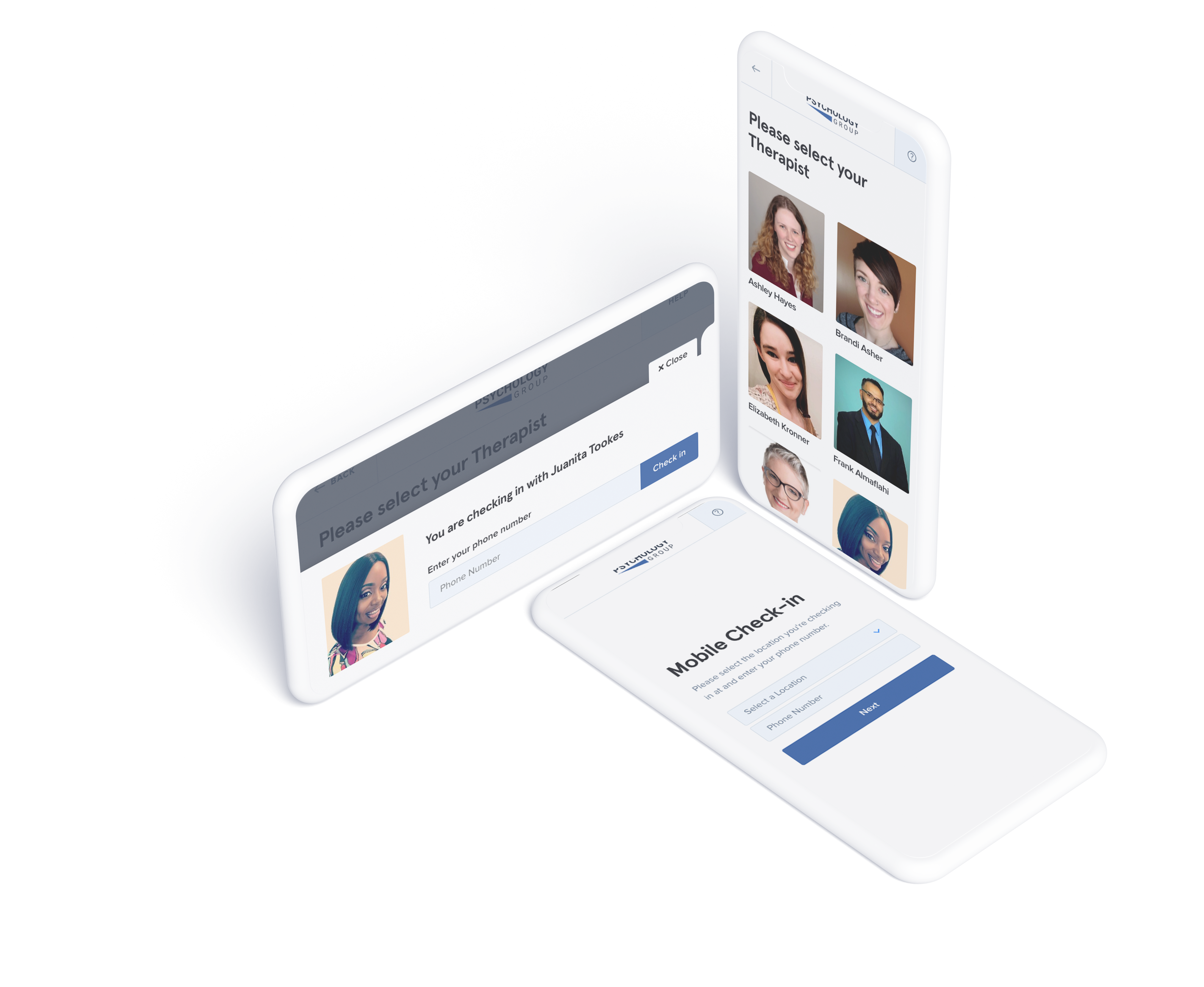 Tom Gooden GLPG Check-in Portal Design iPad