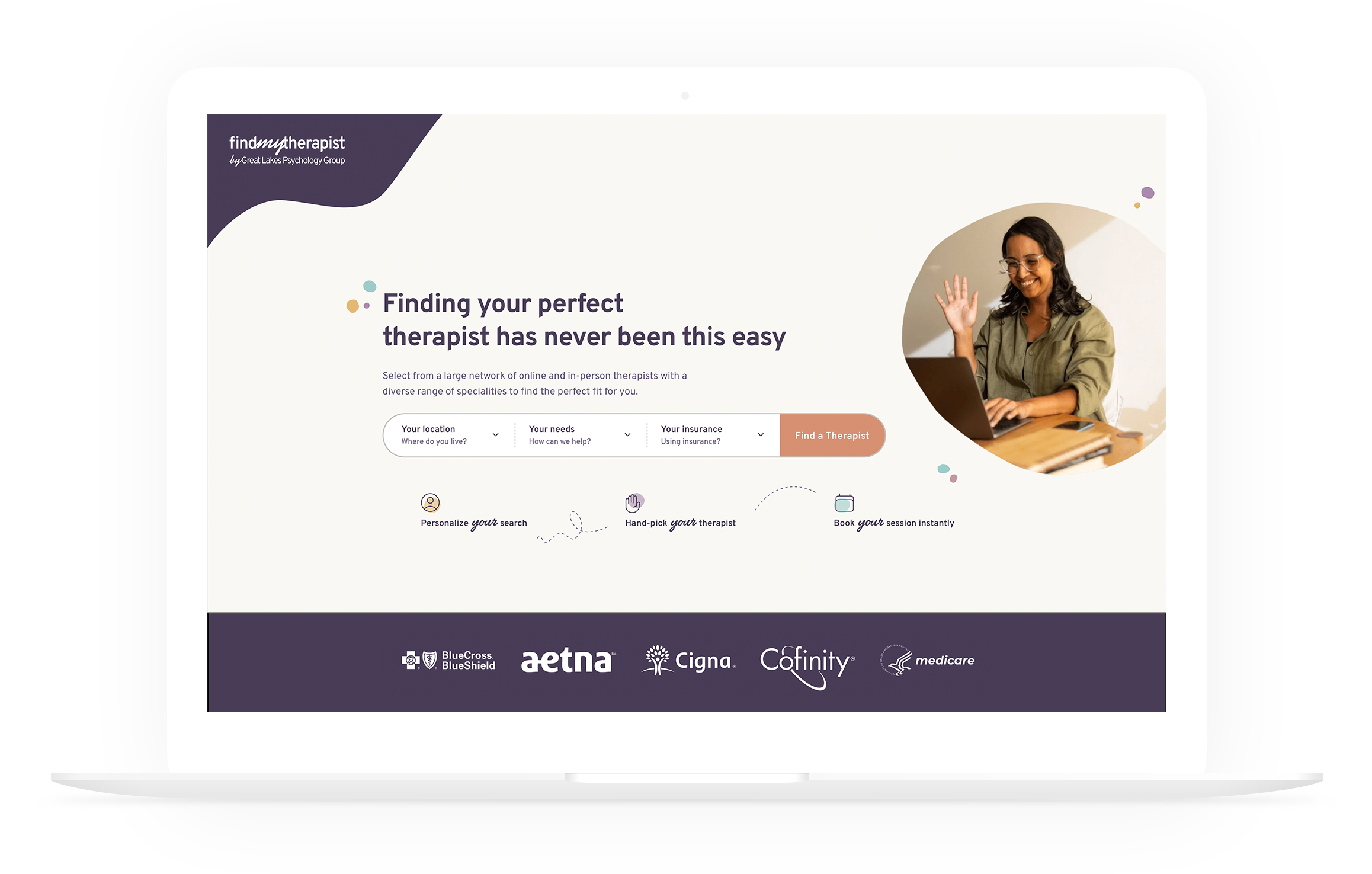 Tom Gooden Find My Therapist Design Laptop